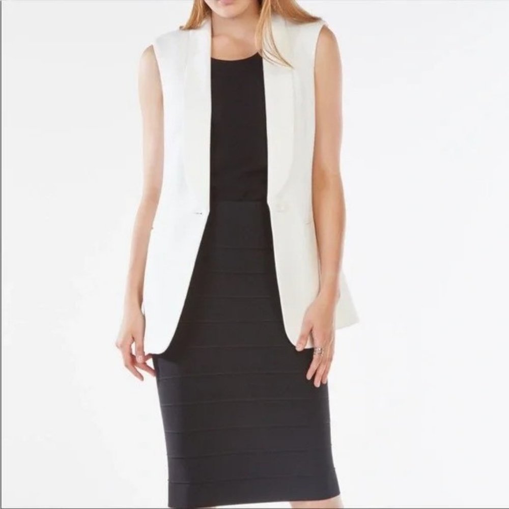 NWT BCBGMAXAZRIA COLE ZIPPER-BACK VEST